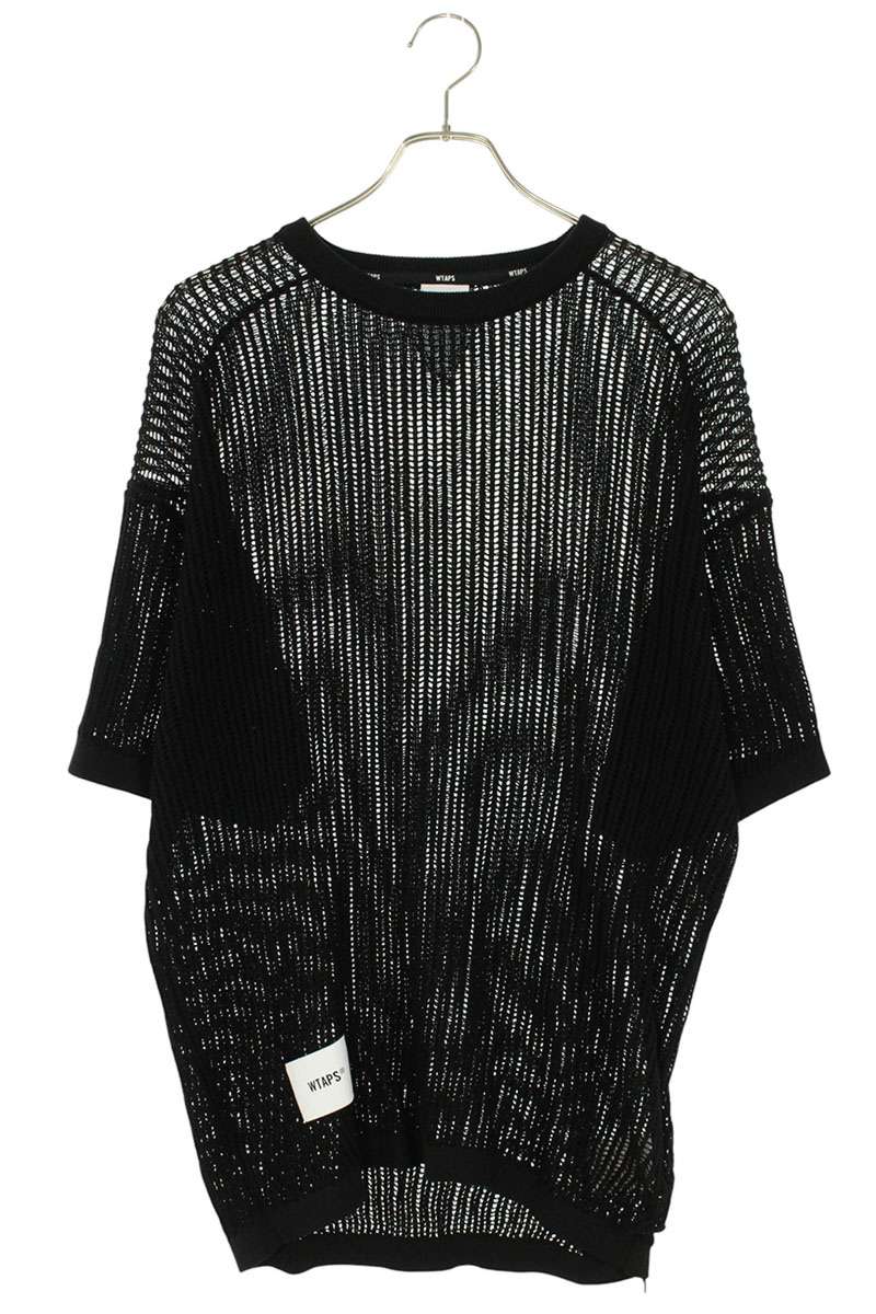 ダブルタップス WTAPS 大きさ:3  25SS  251FZDT-KNM02 綿織物半袖編み物(黒いこと)【605062】【BS99】【メンズ】【中古】bb455#rinkan*S