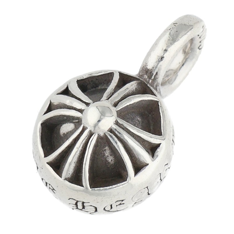 クロムハーツ Chrome Hearts   BANDED PLUS BEAD SML バンデッドプラスビーズスモール しろがね色首飾りとっ始め(しろがね色 4.37g)【405062】【GZ11】【小物】【中古】bb411#rinkan*B