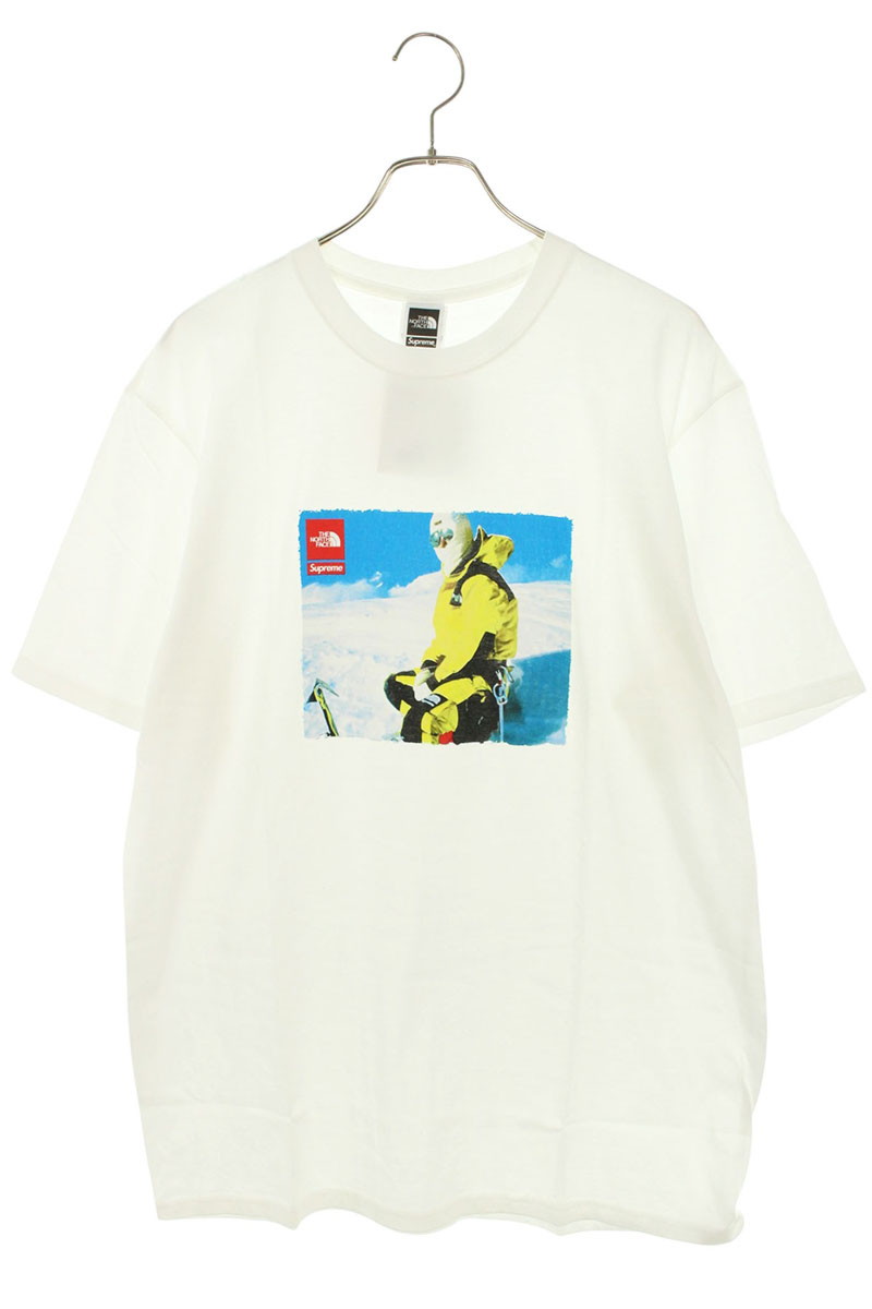 シュプリーム SUPREME ×北の方人間の顔 THE NORTH FACE 大きさ:L  18AW  Expedition S S Tee 探検プルオーバー(白いこと)【105062】【OM10】【メンズ】【中古】bb187#rinkan*A