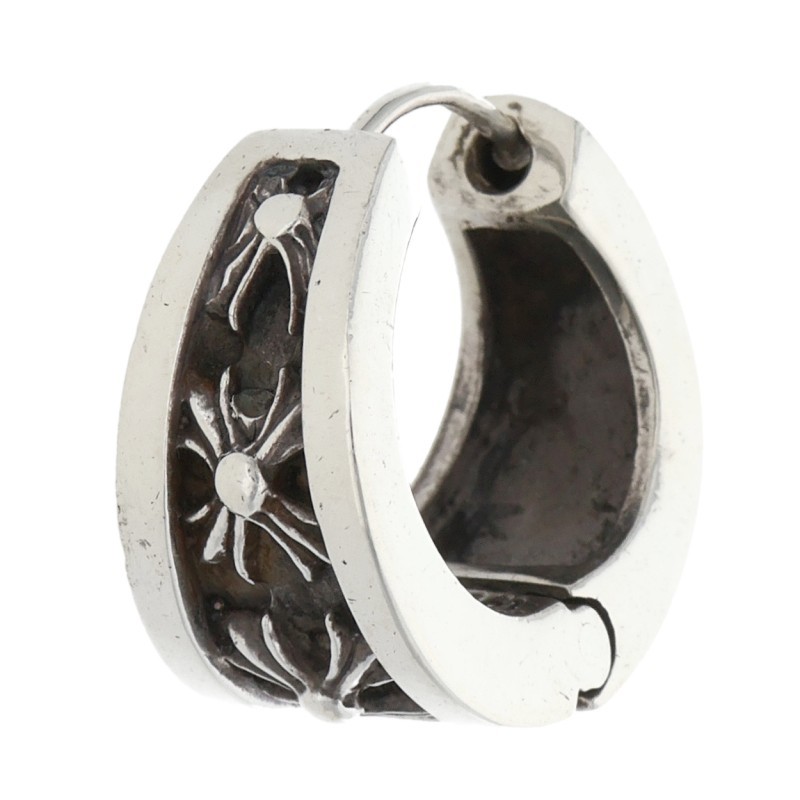 クロムハーツ Chrome Hearts   NARROW V-CHX R ナローV CHX しろがね色ピアス(しろがね色 8.79g)【705062】【GZ11】【小物】【中古】bb92#rinkan*B