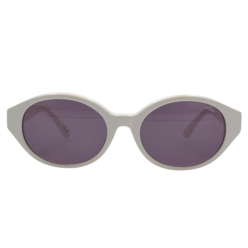 ステューシー STUSSY   PENN ラウンドフレームサングラス 眼鏡((フレーム)ホワイト)【205062】【FK04】【小物】【中古】bb51#rinkan*B