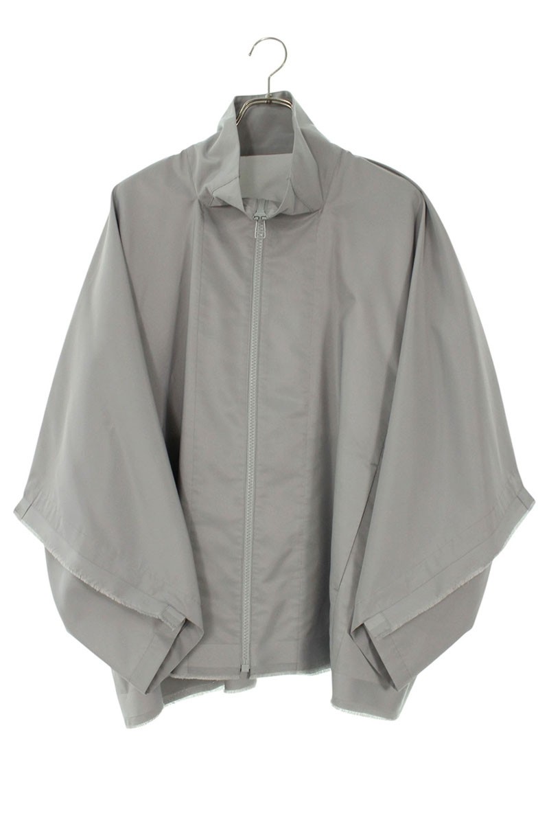 イッセイミヤケメン ISSEY MIYAKE MEN　 LA41FC121 ジップアップカットオフブルゾン(ライトグレー)【705062】【BS99】【メンズ】【中古】bb456#rinkan*B｜RINKAN