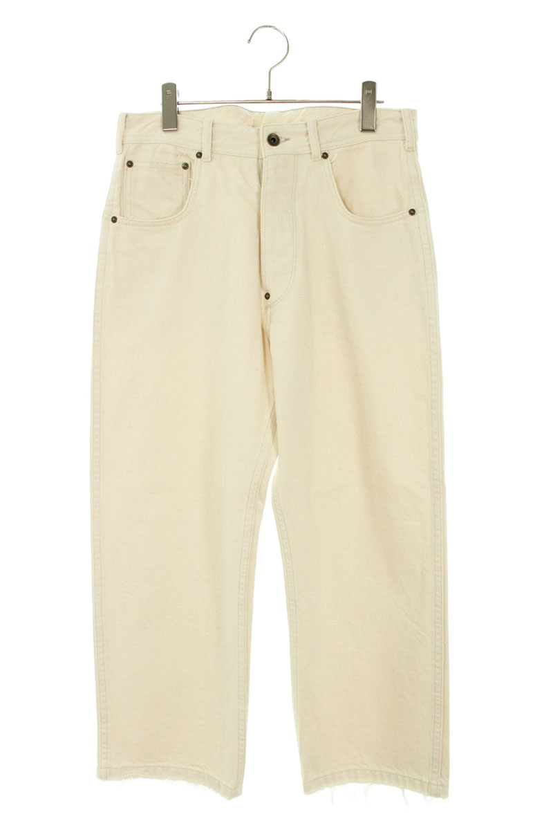 メゾンマルジェラ Maison Margiela 大きさ:29in  25SS  S50天使の都市0240 カットオフデザインロングパンツ(象牙色)【105062】【SB01】【メンズ】【中古】bb187#rinkan*B