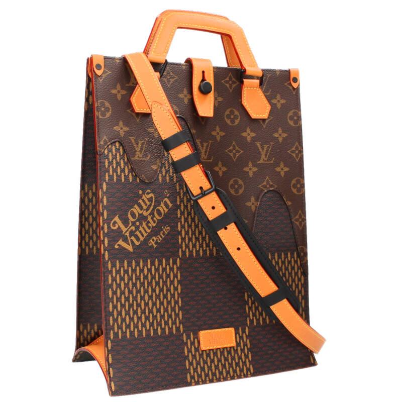 ルイヴィトン LOUISVUITTON   ミニ・トート N40355 ダブルネームダミエ総柄トートバッグ(赤銅色調)【305062】【OM10】【小物】【中古】bb359#rinkan*A