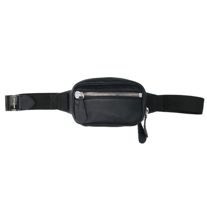 メゾンマルジェラ Maison Margiela   20SS  S55WB0019 4ステッチレザーウエストショルダーバッグ(黒いこと)【105062】【SB01】【小物】【中古】bb187#rinkan*B