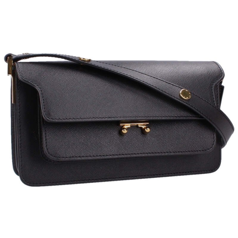 マルニ MARNI   ブートミニ なめし革ショルダーバッグ(黒いこと)【106062】【BS99】【小物】【中古】bb132#rinkan*B