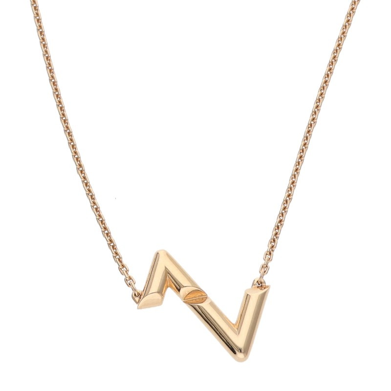 ルイヴィトン LOUISVUITTON   LV ボルト 引き上げる傍え 落ち込む K18PG頸飾り(サクラ色ゴールド 6.28g)【606062】【BS99】【小物】【中古】bb359#rinkan*B