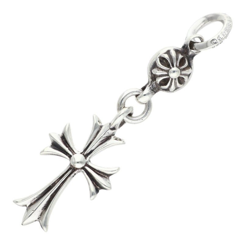 クロムハーツ Chrome Hearts   1B TNY CH CRS 1ボールタイニーCHはりつけ台 引きつける しろがね色首飾りとっ始め(しろがね色 6.43g)【405062】【NO05】【小物】【中古】bb432#rinkan*B