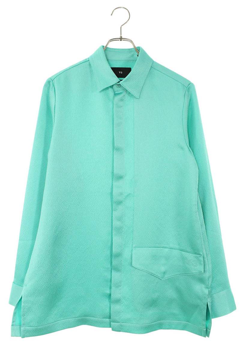 ワイスリー Y-3　サイズ:XS TCH SEER SHIRT IV7745 テックシアー長袖シャツ(グリーン)【705062】【BS99】【レディース】【中古】bb455#rinkan*A｜RINKAN