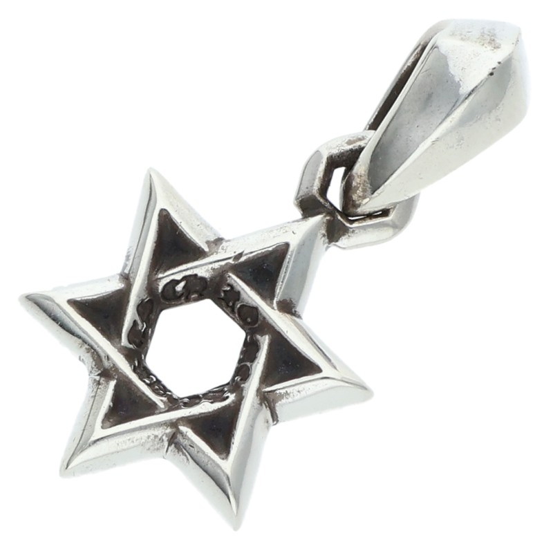 クロムハーツ Chrome Hearts   STAR OF DAVID CHARM スターオブダビデチャーム しろがね色頸飾りいの一番(しろがね色 5.06g)【315062】【os06】【小物】【中古】bb359#rinkan*B