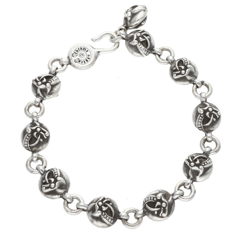 クロムハーツ Chrome Hearts   NO2 CELTIC BALL #2ケルティックボール しろがね色腕輪(しろがね色 79.94g)【115062】【聞き入れる15】【小物】【中古】bb379#rinkan*B