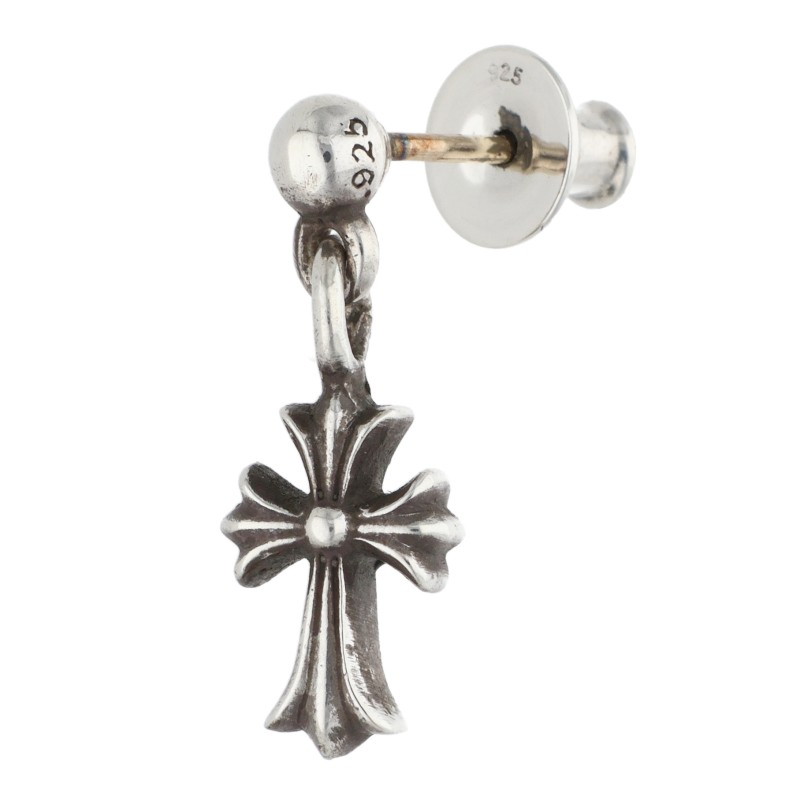 クロムハーツ Chrome Hearts   TNY E CH PLS 1 タイニーECHつけ加える落っこちる しろがね色ピアス(しろがね色 1.84g)【805062】【SS07】【小物】【中古】bb460#rinkan*B