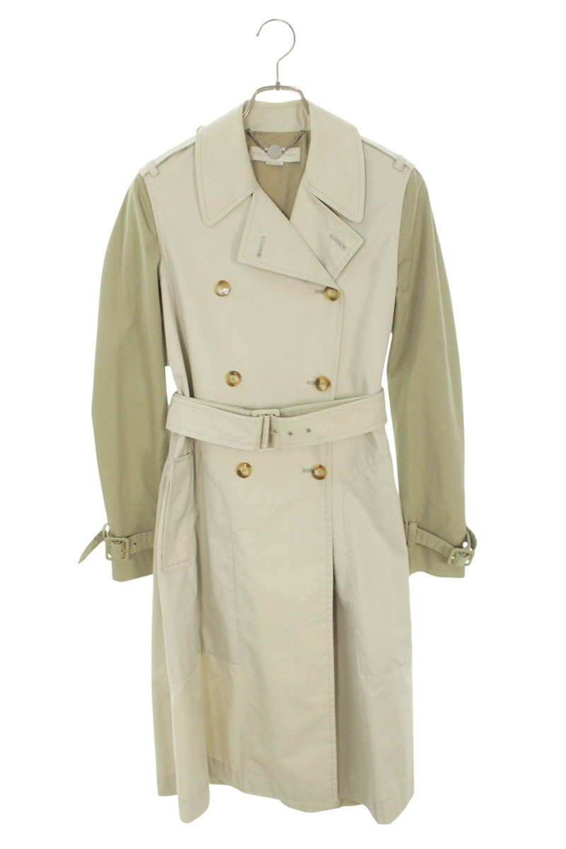 ステラマッカートニー STELLA McCARTNEY 大きさ:38 捩りうつり変わりトレンチコート(ベージュ)【805062】【BS99】【レディース】【中古】bb18#rinkan*B