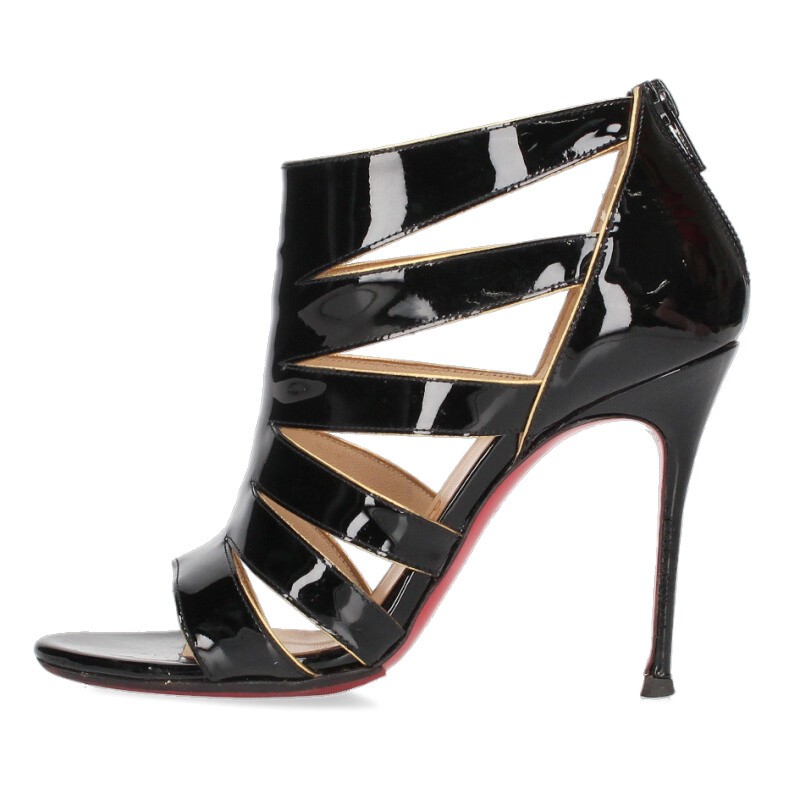 クリスチャンルブタン Christian Louboutin 大きさ:35  Beauty K Cage パテントレザーパンプス(黒いこと)【015062】【BS99】【レディース】【小物】【中古】bb78#rinkan*B