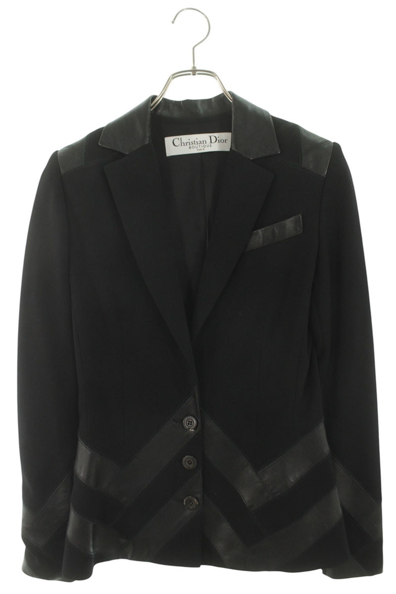 ディオール Christian Dior   4A12022061 John Galliano期 テーラードジャケット(黒いこと)【015062】【BS99】【メンズ】【中古】bb334#rinkan*B