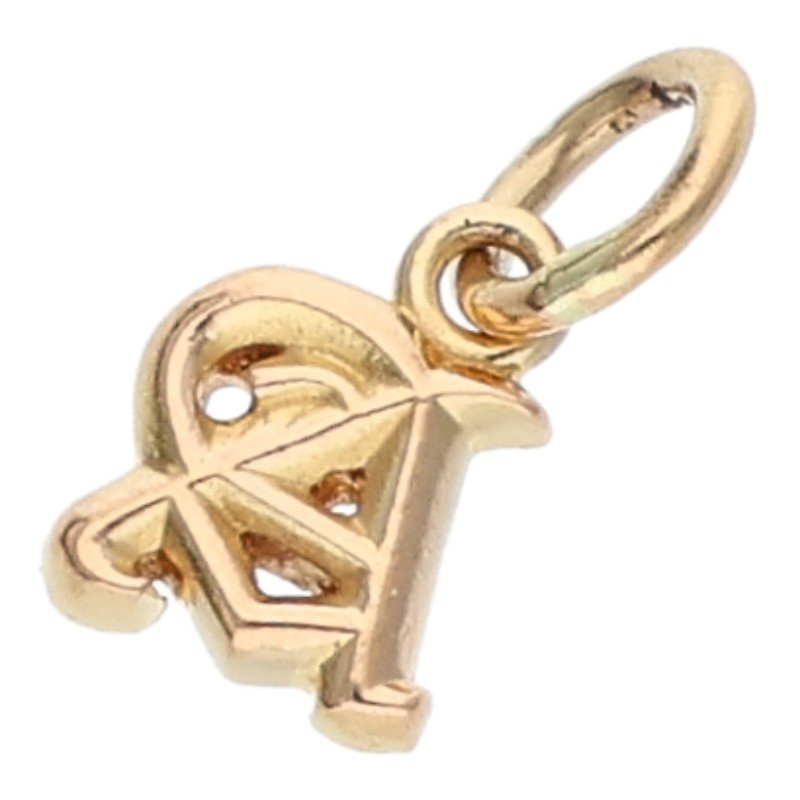 クロムハーツ Chrome Hearts   22K STACK ALPHABET アルファベットスタックチャーム Aイニシャルゴールドネックレストップ(黄色ゴールド 1.12g)【805062】【SJ02】【小物】【中古】bb396#rinkan*B
