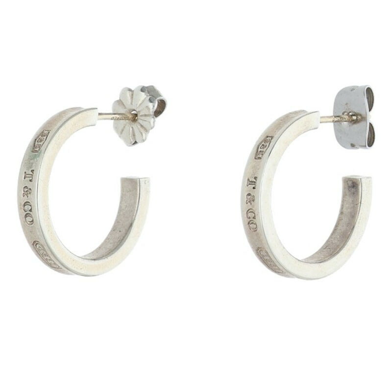 ティファニー TIFFANY\u0026Co.   1837 1837シルバーフープピアス(しろがね色 総掛け目4.38g)【506062】【BS99】【小物】【中古】bb426#rinkan*B