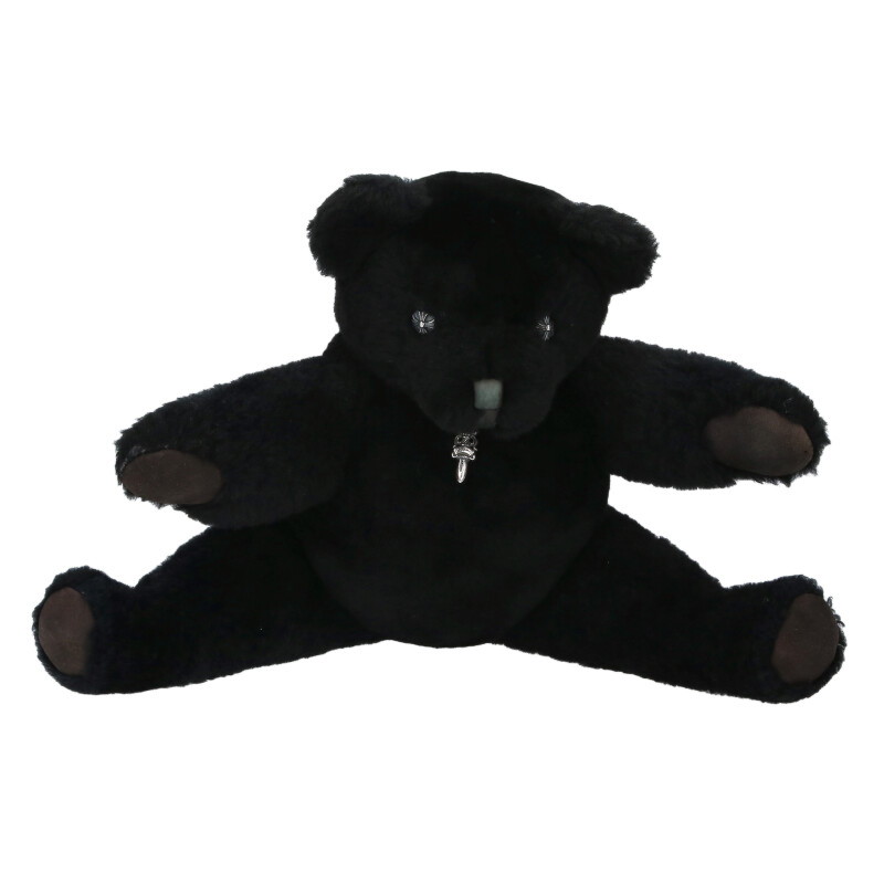 クロムハーツ Chrome Hearts   TEDDY BEAR テディベア ダガー付き添い人ぬいぐるみ(黒いこと×しろがね色)【305062】【os06】【小物】【中古】bb18#rinkan*B