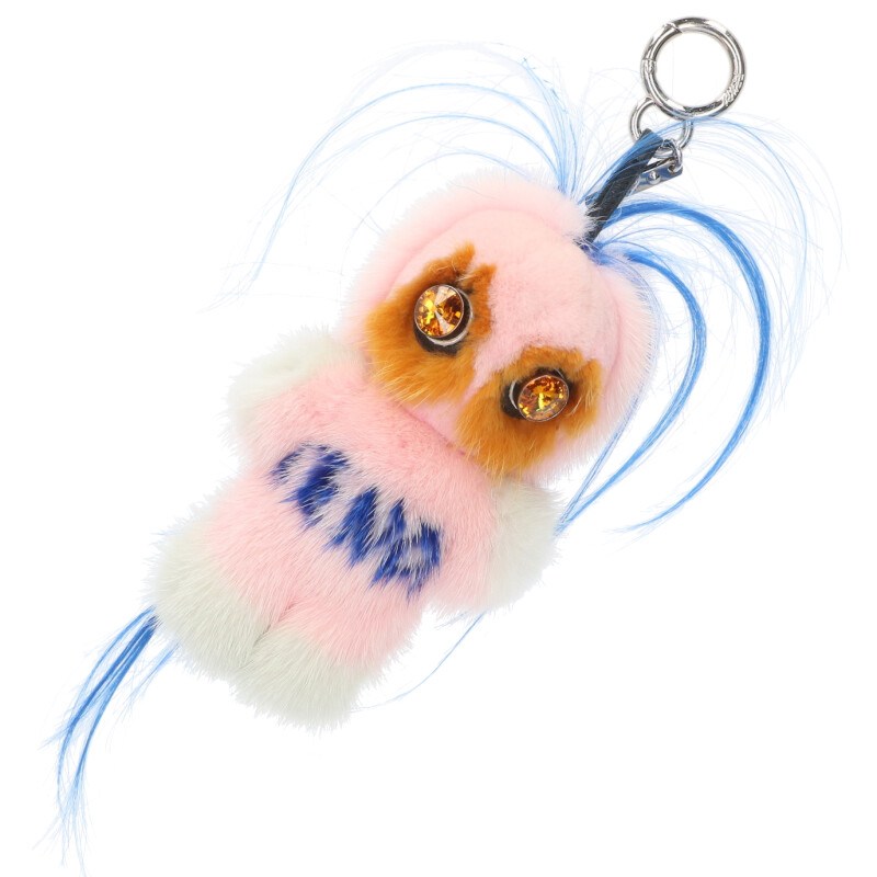 フェンディ FENDI  ピロお父ちゃん御徒面子引きつける(さくら色×白いこと×青碧)【106062】【BS99】【小物】【中古】bb162#rinkan*B