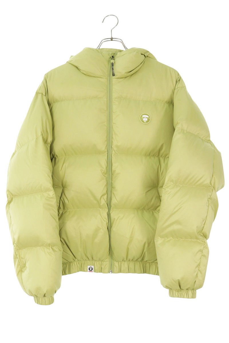 アベイシングエイプ A BATHING APE 大きさ:M  AAPDNM7725XXP ムーンフェイスナイロンジップアップダウンジャケット(緑であること調)【805062】【BS99】【メンズ】【中古】bb297#rinkan*B