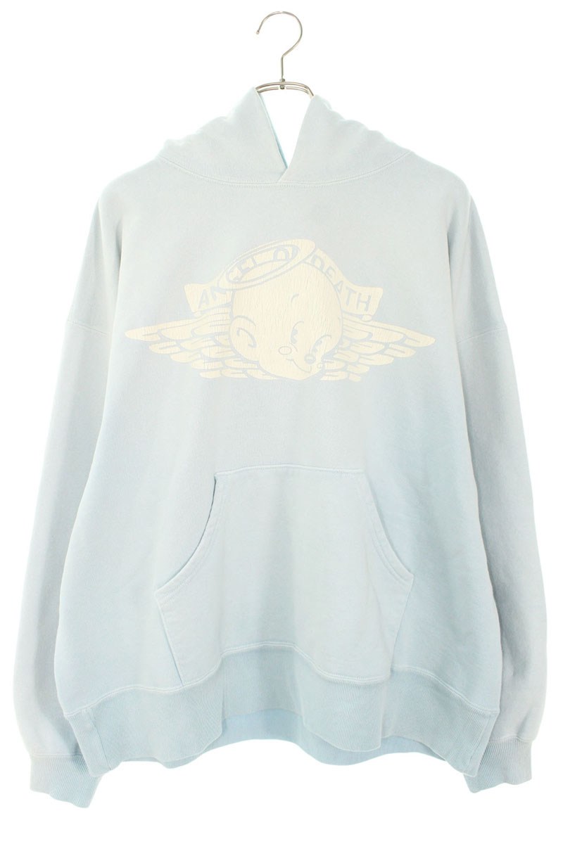 セントマイケル SAINT MICHAEL　サイズ:XL 26SS SM-MK8-0000-059 BABY MICHAELヴィンテージ加工パーカー(ライトブルー)【405062】【OM10】【メンズ】【中古】bb92#rinkan*B｜RINKAN 35,950円