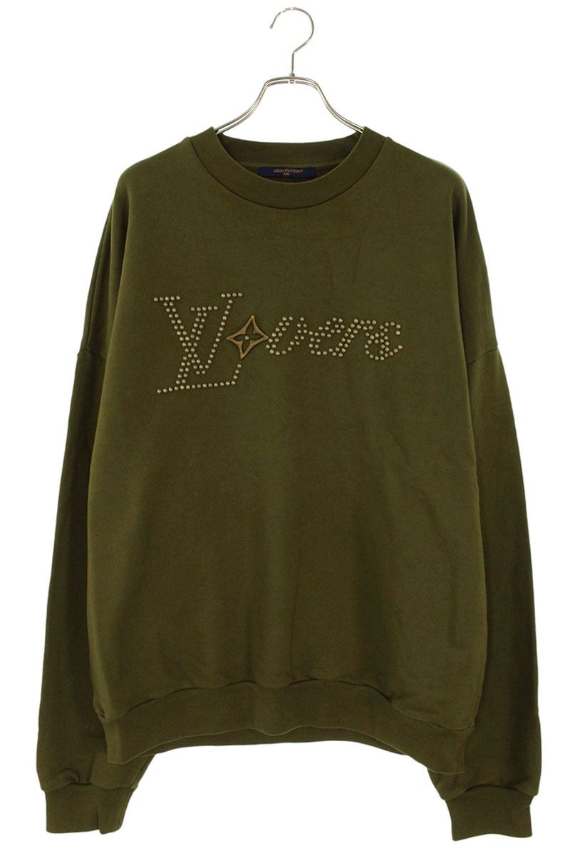 ルイヴィトン LOUISVUITTON 大きさ:XL  24SS  RM241 FWC HQY88W クルーネックシグネチャースウェット(カーキ調)【305062】【SB01】【メンズ】【中古】bb455#rinkan*B