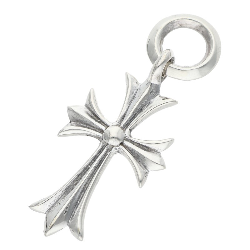 クロムハーツ Chrome Hearts TINY CH CROSS タイニーCHクロス チャーム シルバーネックレストップ(シルバー 3.16g)【015062】【NO05】【小物】【中古】bb212#rinkan*B |RINKAN