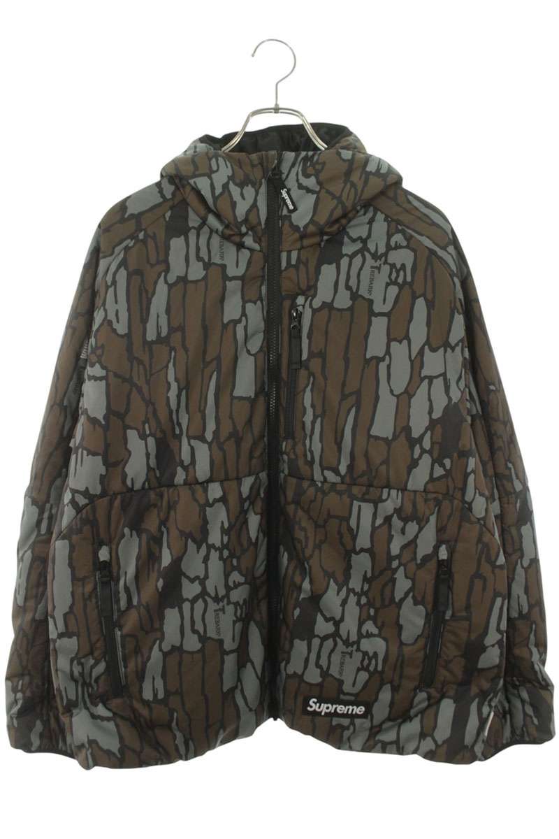 シュプリーム SUPREME 大きさ:M  25SS  Mossy Oak Trebark Camo ウィンドストッパーインサレーテッドフーデッドブルゾン(カーキ×赤銅色)【905062】【BS99】【メンズ】【中古】bb428#rinkan*A