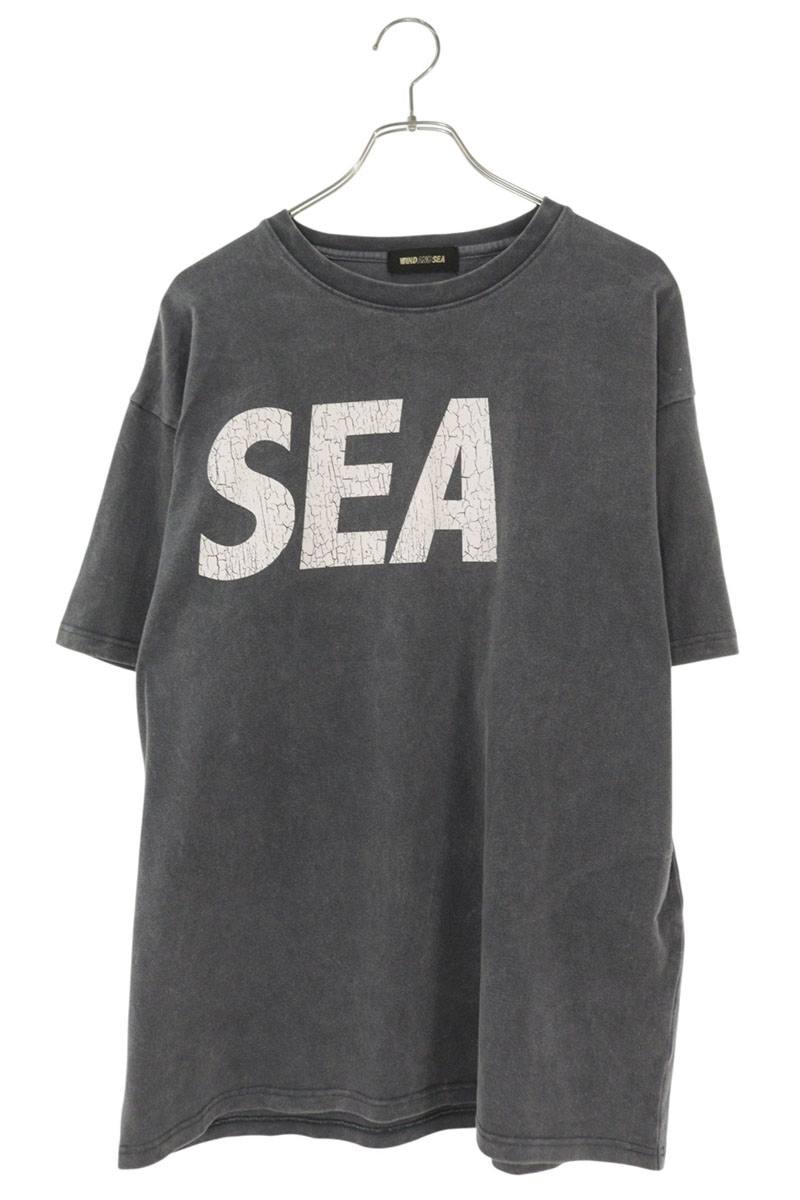 ウィンダンシー WIND AND SEA 大いさ:L  WDS-O-SEA-23-Q4-CS-01 ロゴタイプ刷り上げるティーシャツ(黒いこと調)【115062】【BS99】【メンズ】【中古】bb205#rinkan*B