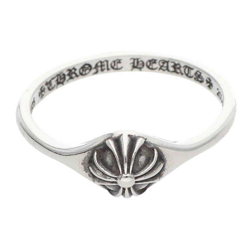 クロムハーツ Chrome Hearts 大いさ:11号  BUBBLGM MINI HALF CRSBL バブルガムクロスボール しろがね色輪っか(しろがね色 1.69g)【905062】【HJ12】【小物】【中古】bb33#rinkan*B