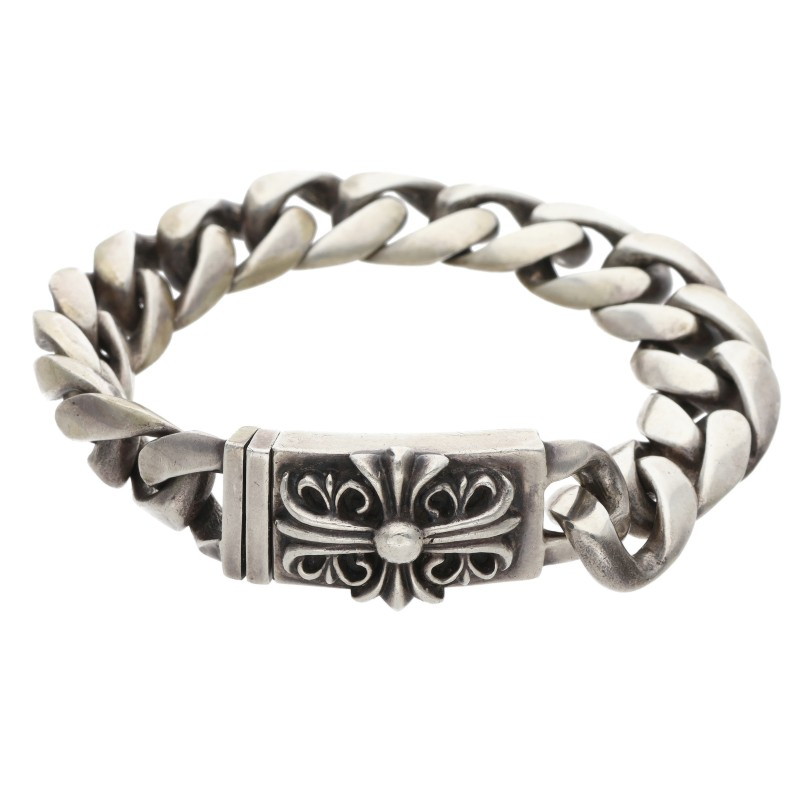 クロムハーツ Chrome Hearts 大いさ:15LINK  ID BOX KEEPER GKボックス席ID しろがね色腕輪(しろがね色 115.85g)【405062】【SS07】【小物】【中古】bb491#rinkan*B