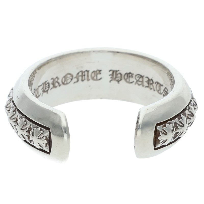 クロムハーツ Chrome Hearts 大きさ:16号/M  OPEN BAND CH PLS 開けはなしダンス楽隊 しろがね色輪っか(しろがね色 8.68g)【415062】【os06】【小物】【中古】bb453#rinkan*B