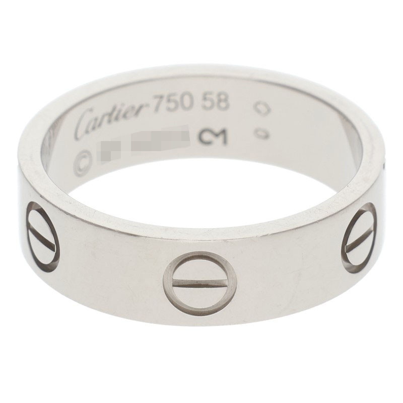 カルティエ Cartier 大きさ:17.5号/58  LOVE RING 優しいこと輪っか K18WG輪っか(白いことゴールド 8.11g)【415062】【SS13】【小物】【中古】bb223#rinkan*B