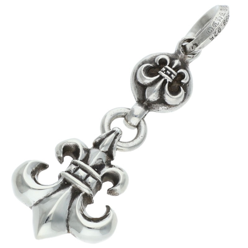クロムハーツ Chrome Hearts   1BALL BS FLEUR 1どんぶり鉢BS太陽フレア惹きつける 惹きつける しろがね色首飾りいの一番(しろがね色 10.94g)【415062】【os06】【小物】【中古】bb453#rinkan*B
