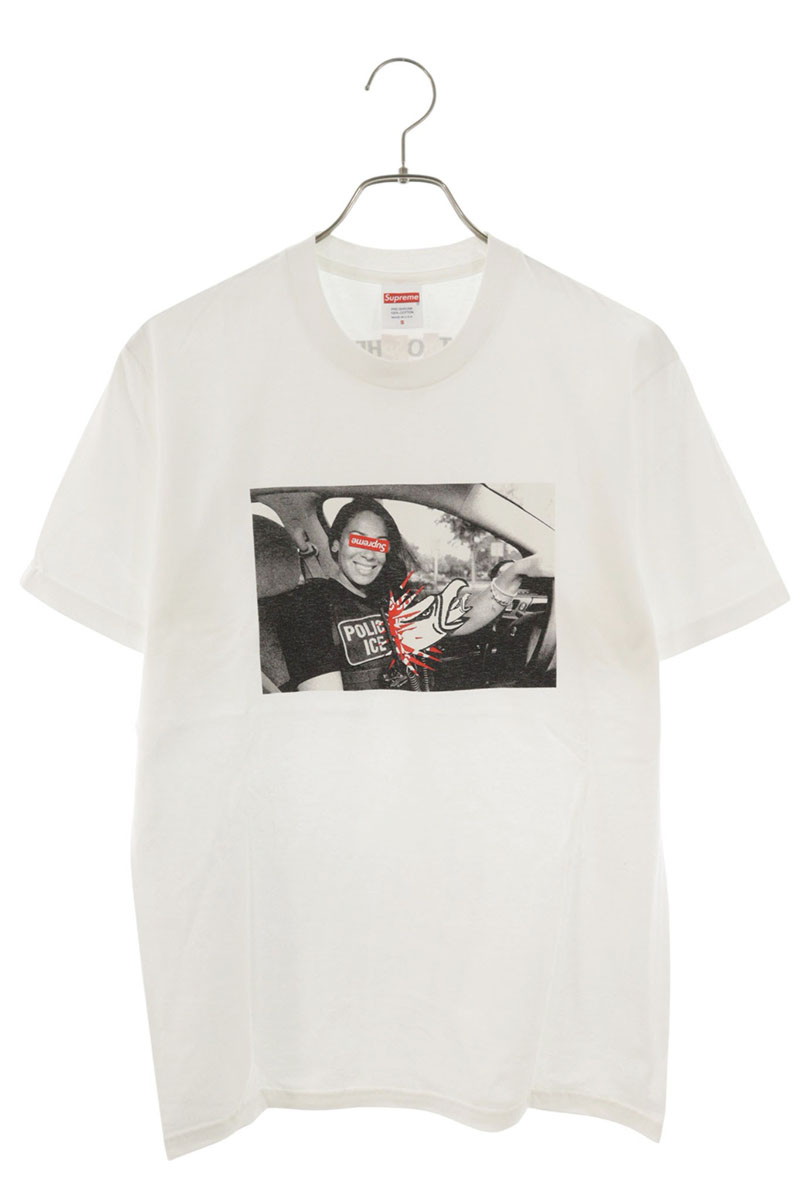 シュプリーム SUPREME ×アンタイ王国主人公 ANTIHERO 大いさ:S  20SS  ICE Tee 内燃機関刷り上げるティーシャツ(白いこと)【605062】【OM10】【メンズ】【中古】bb212#rinkan*S