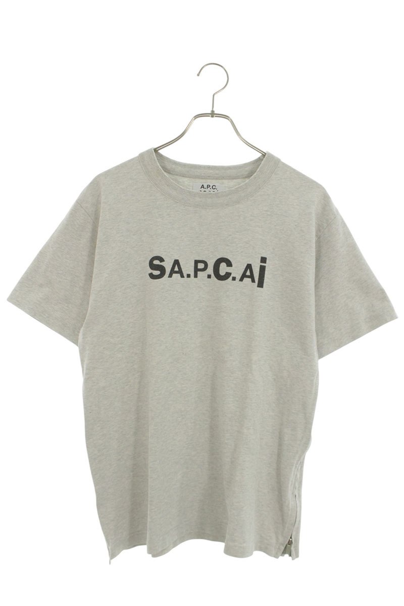 サカイ Sacai　サイズ:M ロゴプリントTシャツ(グレー)【215062】【BS99】【メンズ】【中古】bb212#rinkan*B｜RINKAN