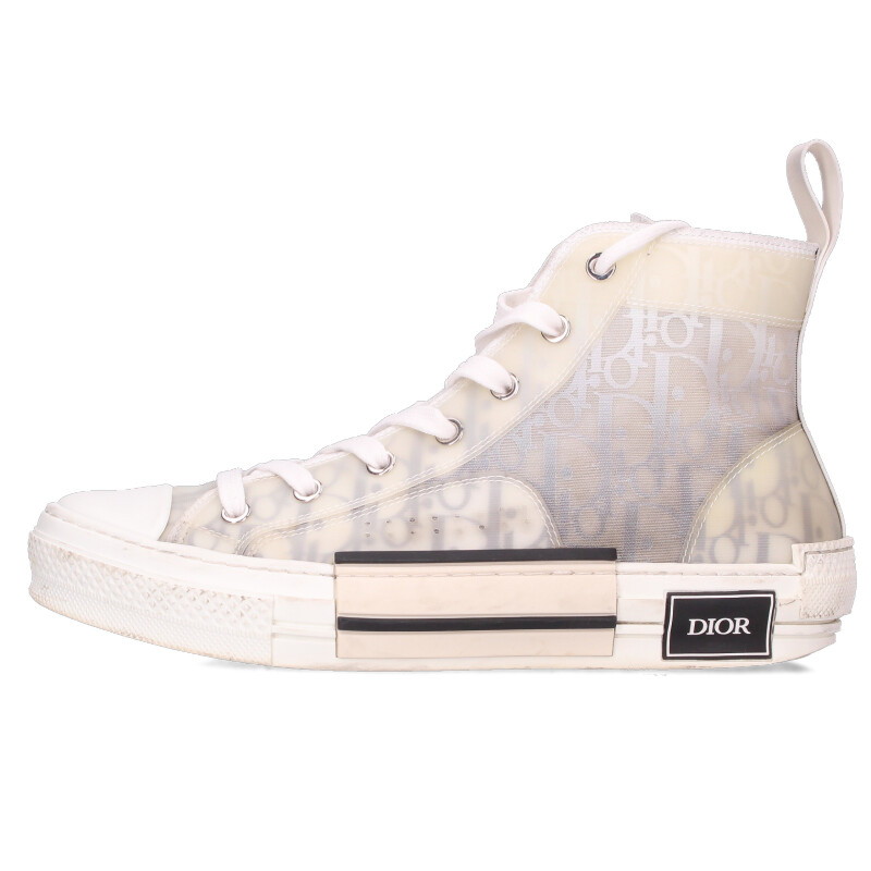 クリスチャンディオール DIOR 大きさ:39  B23 オブ漏れる総柄ハイカットスニーカー(白いこと調)【315062】【BS99】【メンズ】【小物】【中古】bb419#rinkan*C