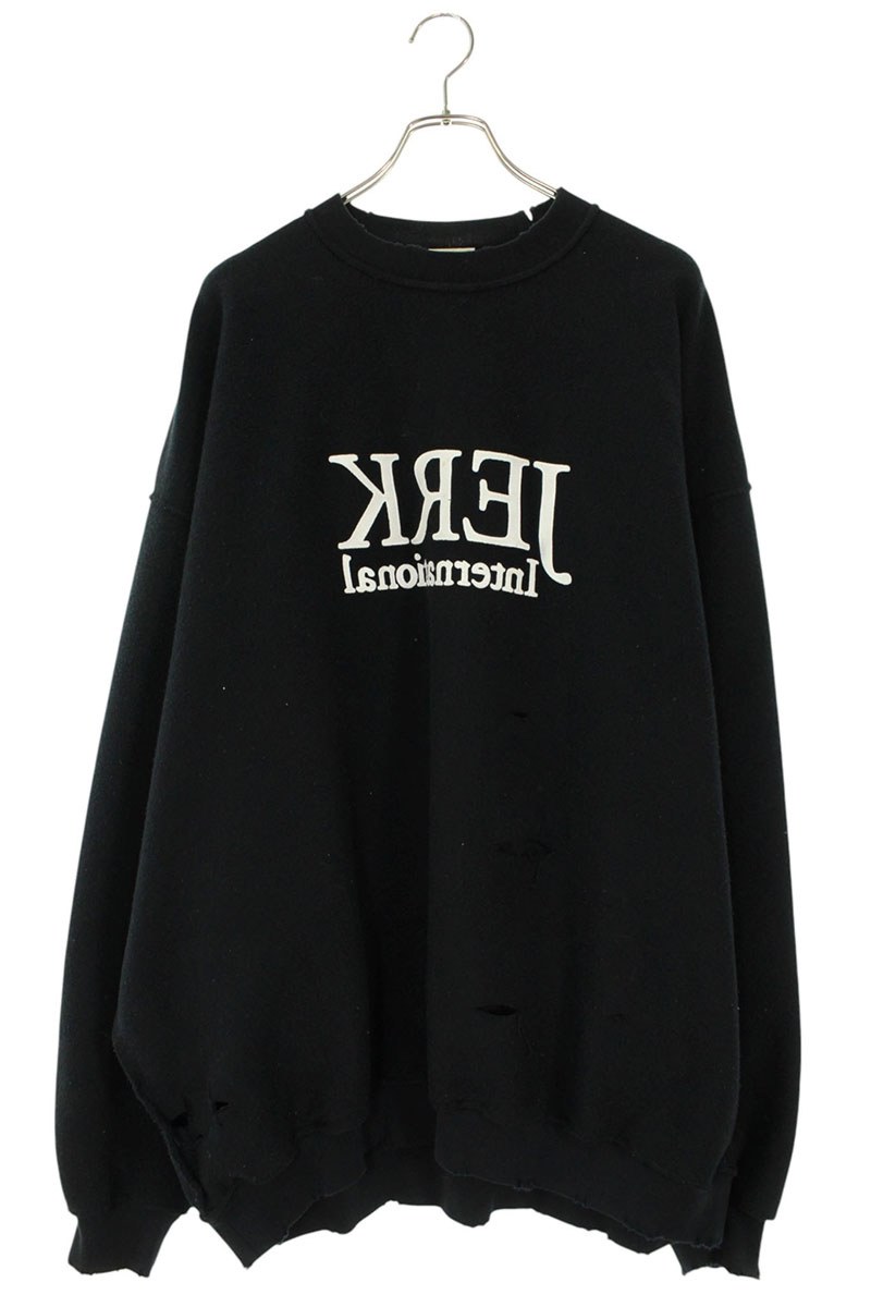 ヴェトモン VETEMENTS 大いさ:S  UE63CN200B デストロイ産業JERK汗水(黒いこと)【605062】【SB01】【メンズ】【中古】bb51#rinkan*B