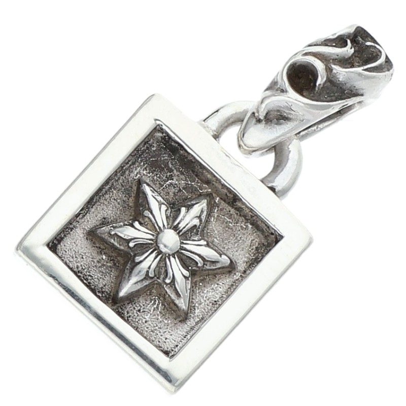 クロムハーツ Chrome Hearts   FRAMED STAR フレームドスター 頸飾りいの一番(しろがね色 4.35g)【715062】【NO05】【小物】【中古】bb488#rinkan*B