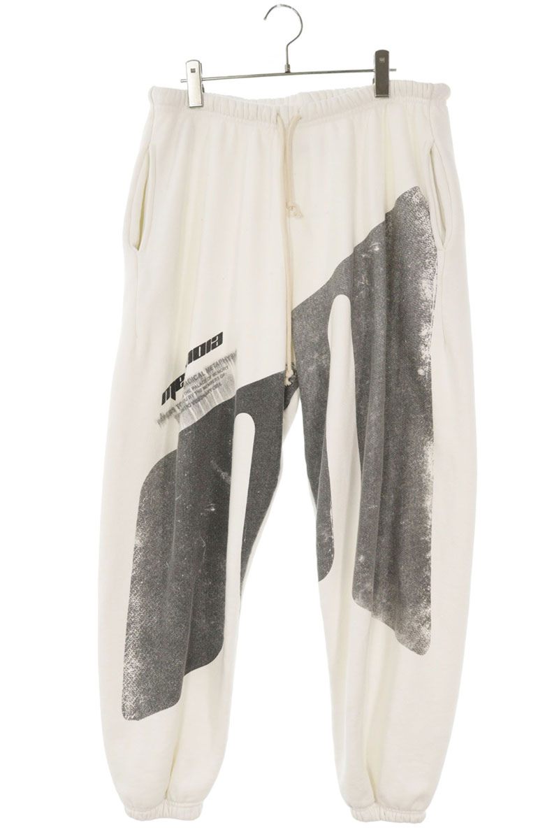 リヴィントンロイレビス RRR123 RIVINGTON roi Rebis 大きさ:L  25AW METANOIAプリントワイドスウェットロングパンツ(白いこと)【215062】【BS99】【メンズ】【中古】bb339#rinkan*B