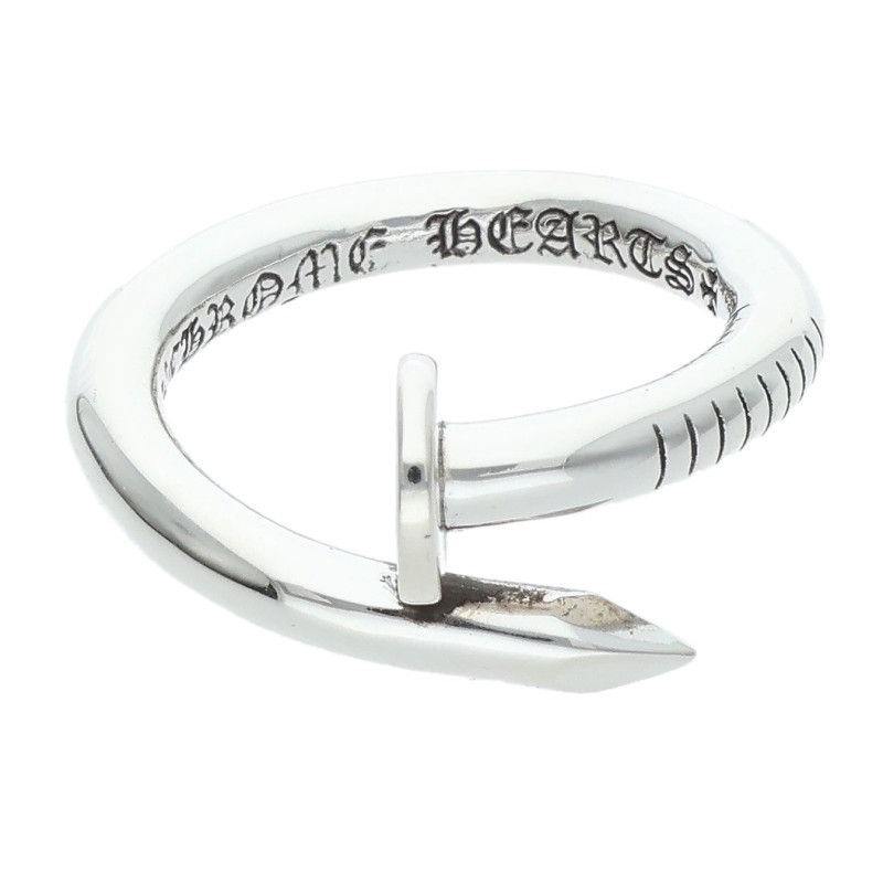クロムハーツ Chrome Hearts 大きさ:14号  NAIL FLAT ネイルフラット しろがね色輪っか(しろがね色 6.19g)【215062】【SJ02】【小物】【中古】bb467#rinkan*B