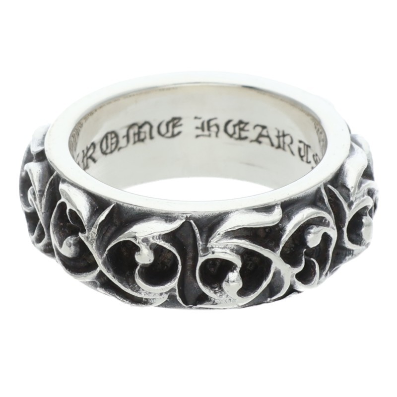 クロムハーツ Chrome Hearts 大きさ:14号  ETRNITY VINE BAND エタニティヴァインバンド しろがね色輪っか(しろがね色 13.04g)【315062】【聞き入れる15】【小物】【中古】bb428#rinkan*B