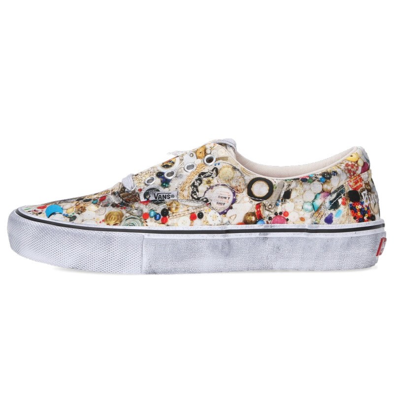 バンズ VANS ×シュプリーム SUPREME 大きさ:27珊  26SS  Skate Era VN00110ANTR 滑る内鰓スニーカー(白いこと×マルチ)【905062】【SB01】【メンズ】【小物】【中古】bb187#rinkan*S