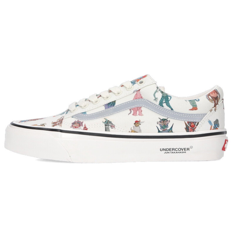 バンズ VANS ×アンダー取りまかなう UNDERCOVER 大いさ:27糎  25AW  Otw Old Skool VN000VANOFW 異類異形総柄オールドスクールスニーカー(白いこと)【415062】【BS99】【メンズ】【小物】【中古】bb187#rinkan*S