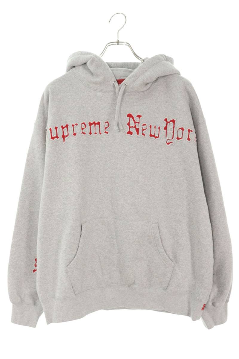 シュプリーム SUPREME 大きさ:L  Contrast Cutout Hooded Sweatshirt ティーシャツパーカー(薄墨色)【015062】【OM10】【メンズ】【中古】bb33#rinkan*A