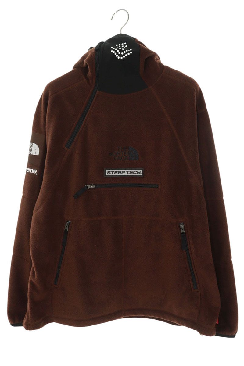 シュプリーム SUPREME ×北の方人間の顔 THE NORTH FACE 大きさ:L  22AW  Steep Tech Fleece Pullover スティープテックフリースブルゾン(赤銅色)【315062】【BS99】【メンズ】【中古】bb187#rinkan*B