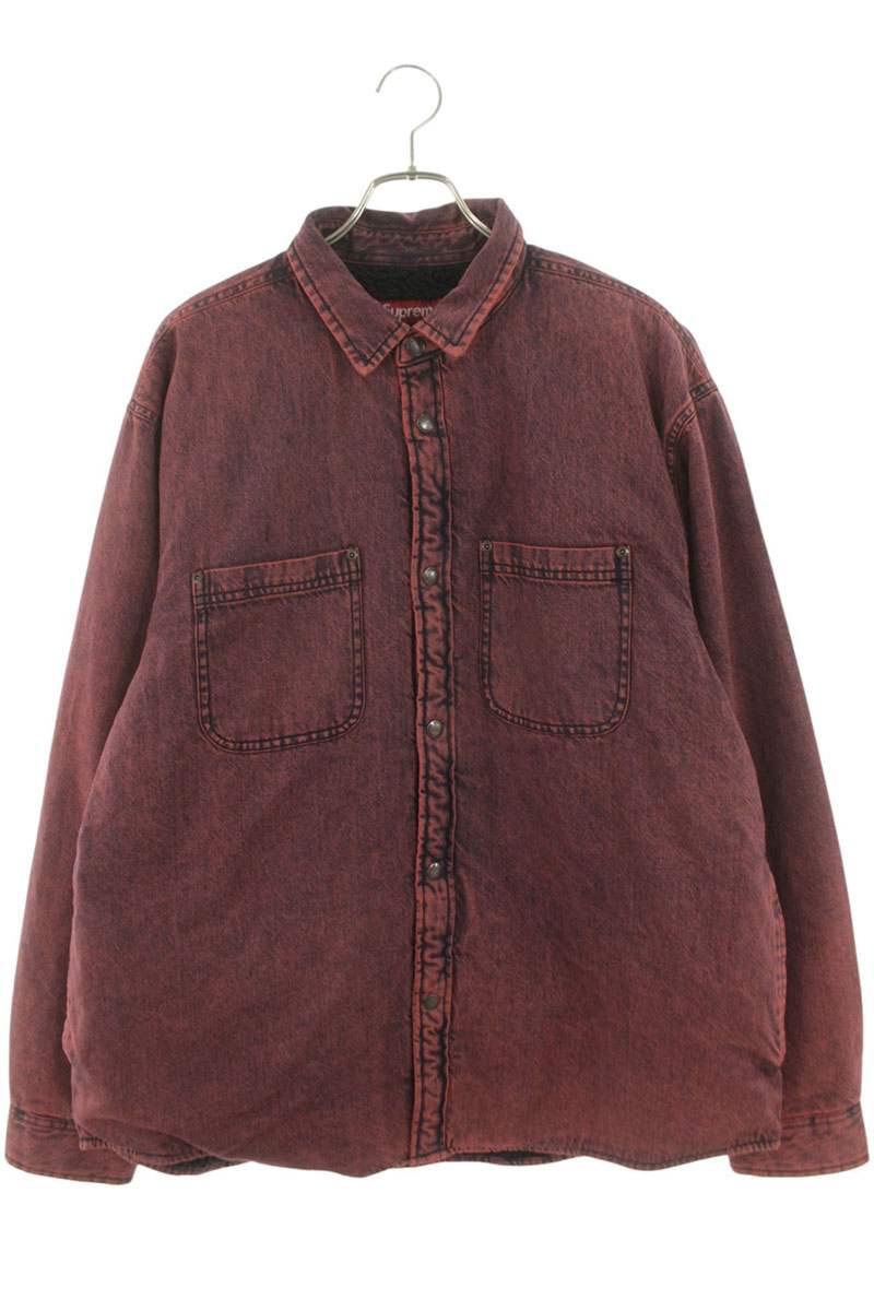 シュプリーム SUPREME 大きさ:L  25AW  Shaerling Lined Denim Work Shirt シアリングラインデニムワーク長袖プルオーバー(サクラ色調)【015062】【OM10】【メンズ】【中古】bb187#rinkan*B