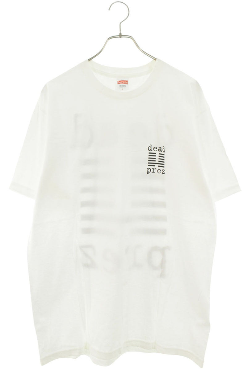 シュプリーム SUPREME 大いさ:L  19AW  Dead Prez Tee ロゴタイプ刷り上げるティーシャツ(白いこと)【015062】【OM10】【メンズ】【中古】bb187#rinkan*A