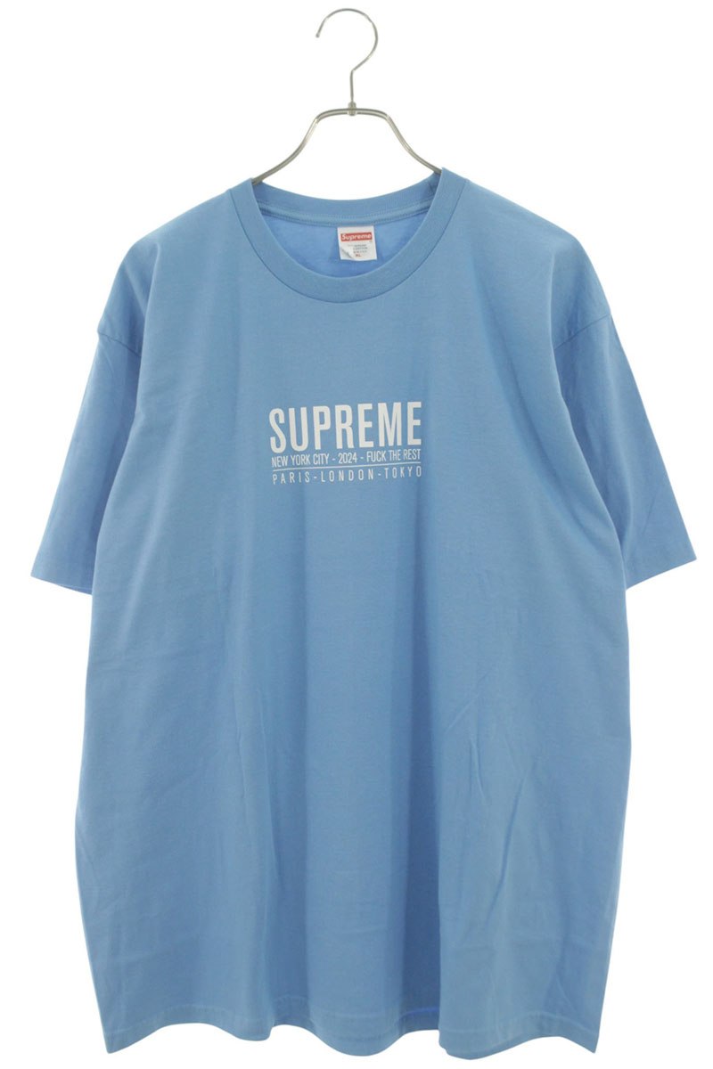 シュプリーム SUPREME 大きさ:XL  24SS  Paris Tee ロゴタイプ刷り上げるティーシャツ(点火装置青碧)【015062】【OM10】【メンズ】【中古】bb205#rinkan*A