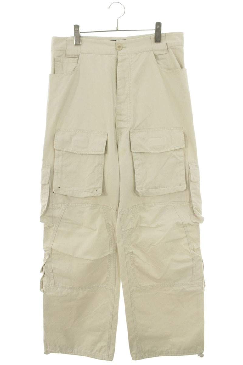 バレンシアガ BALENCIAGA 大きさ:M  622024 TIP11 コットンカーゴトラウザーロングパンツ(ベージュ調)【015062】【OM10】【メンズ】【中古】bb380#rinkan*C